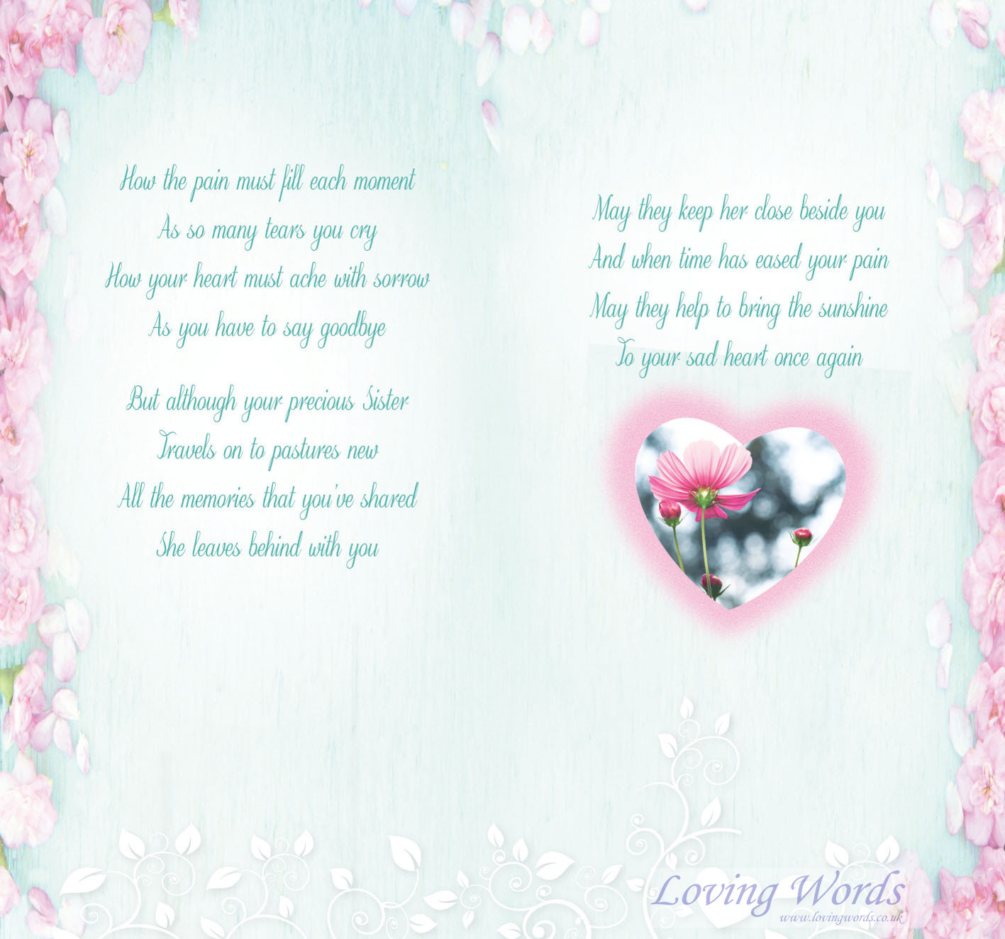 Loss Of Sister | Greeting Cards by Loving Words