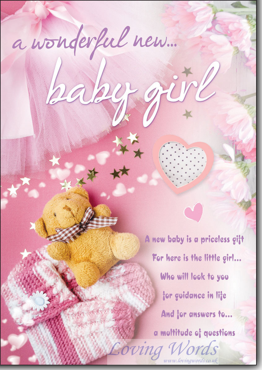 Baby Girl Birth Greeting Cards By Loving Words