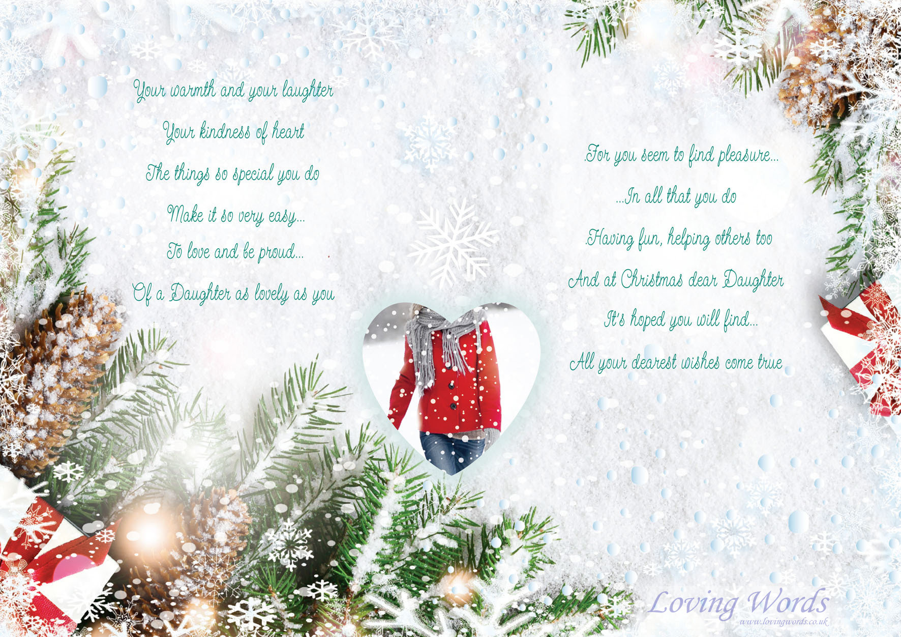 Love Daughter at Christmas | Greeting Cards by Loving Words