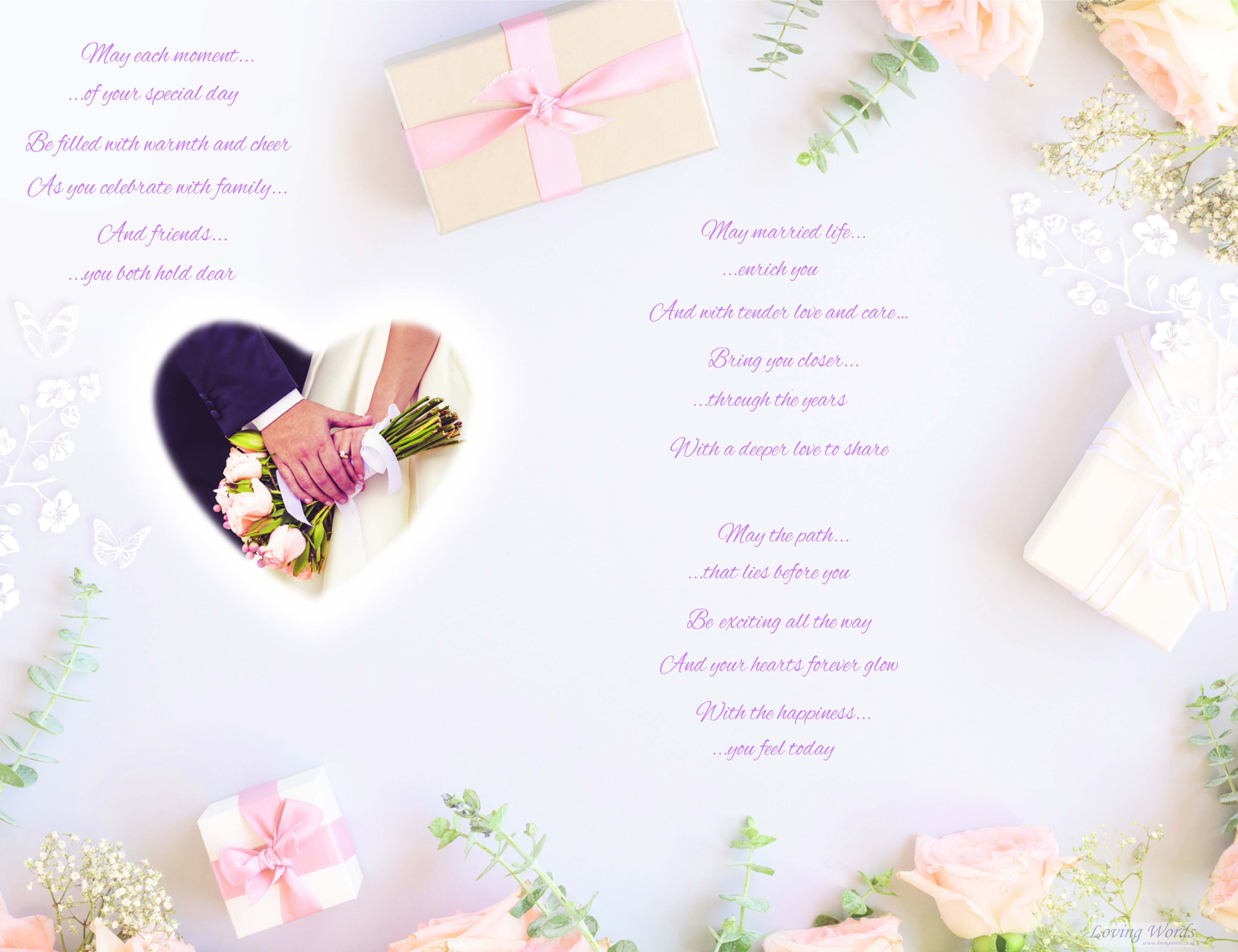 Special Couple Wedding Day Greeting Cards By Loving Words