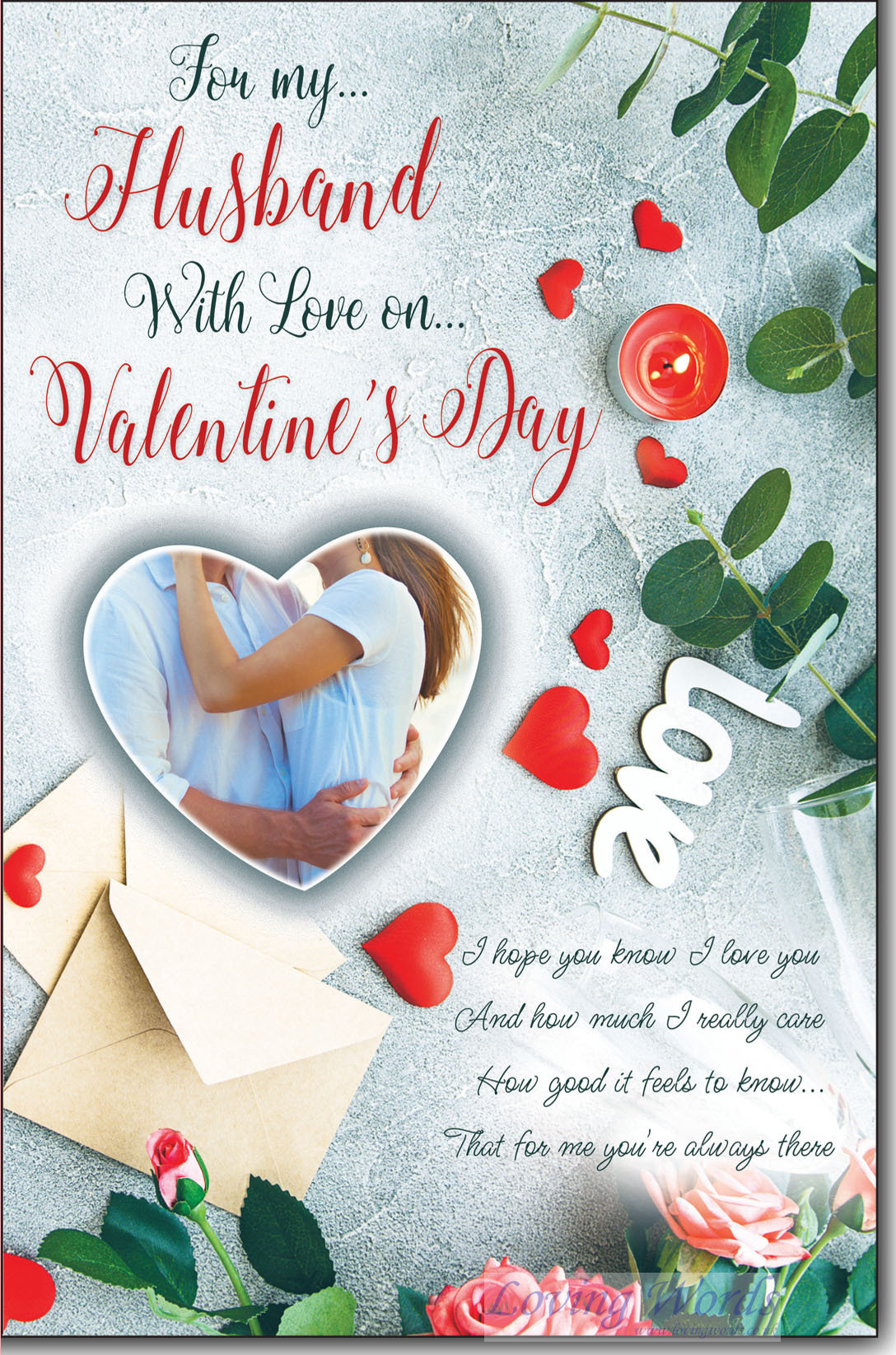 For My Husband With Love On Valentines Day Greeting Cards By Loving