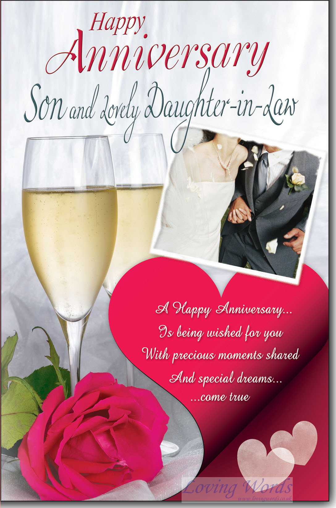 Happy Anniversary Son And Daughter In Law Greeting Cards By Loving Words