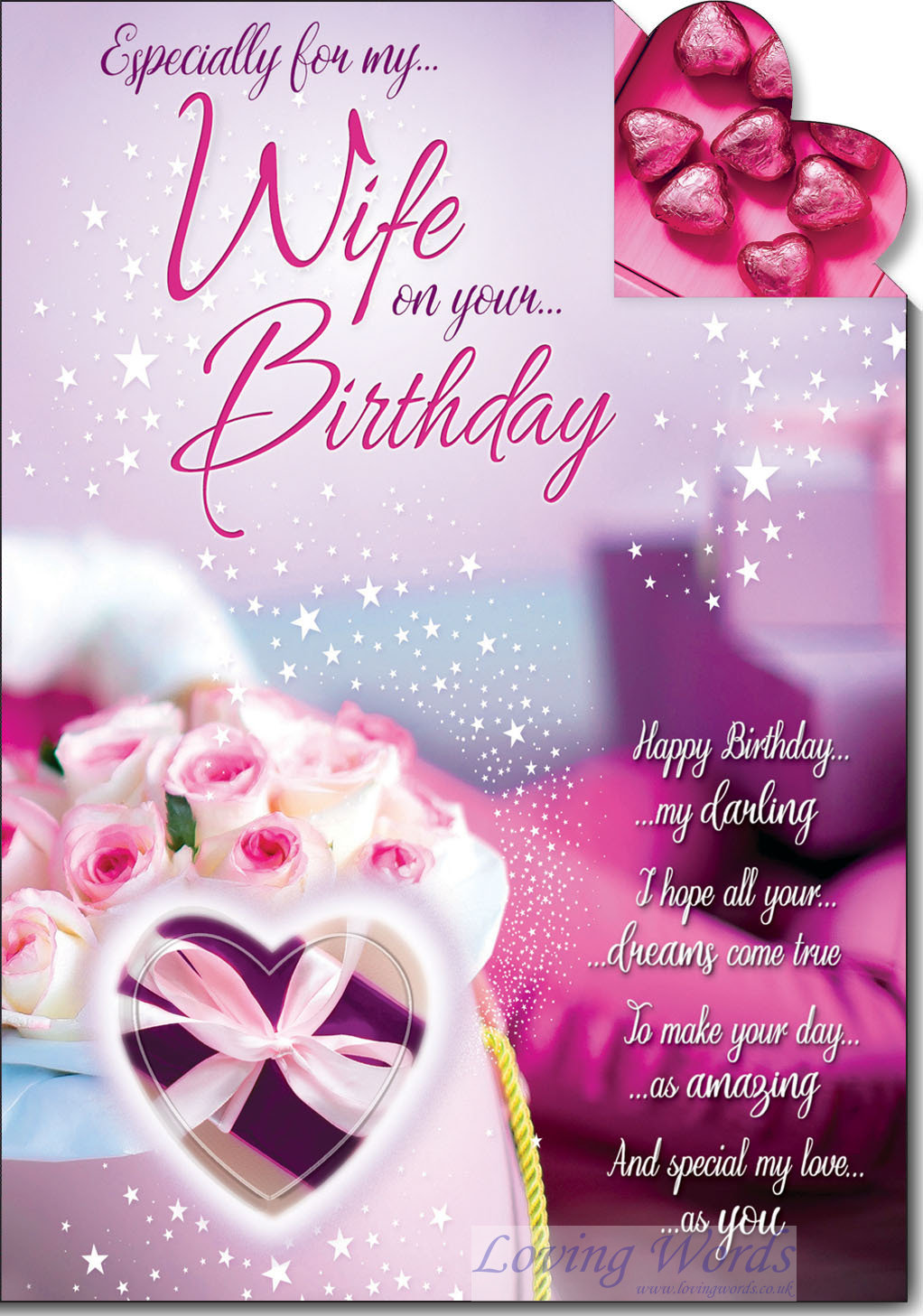 Birthday Words For Wife Card