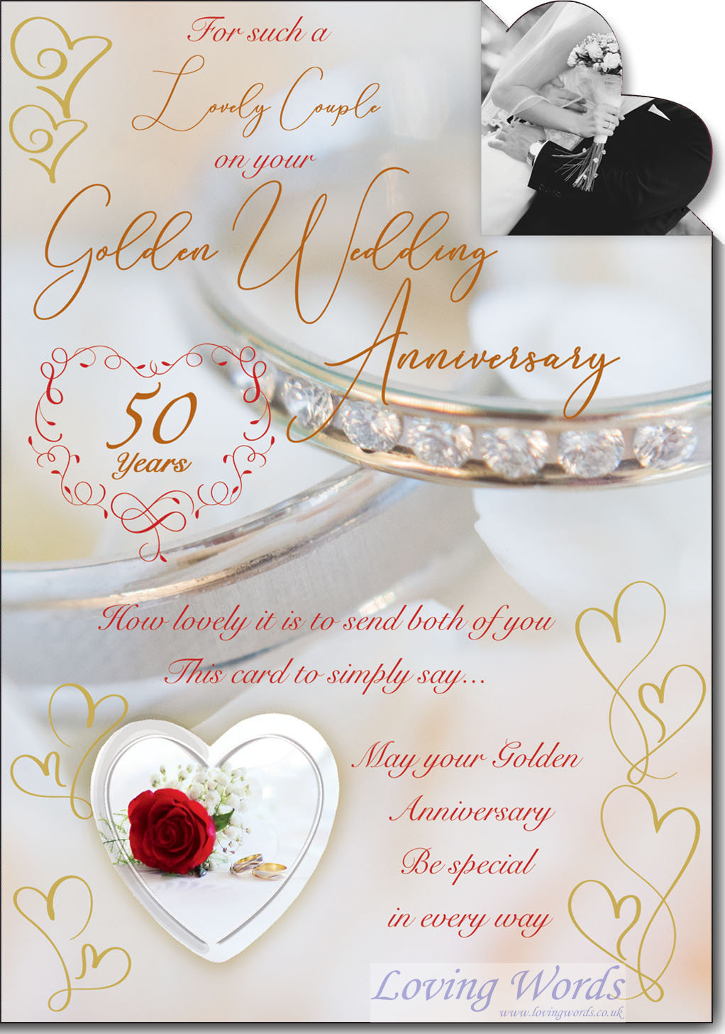 Golden Wedding Anniversary Greeting Cards By Loving Words