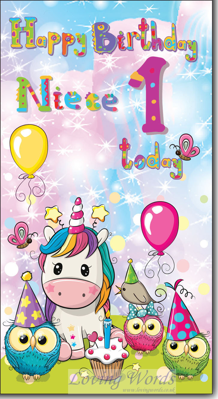 Happy Birthday Niece 1st birthday | Greeting Cards by Loving Words