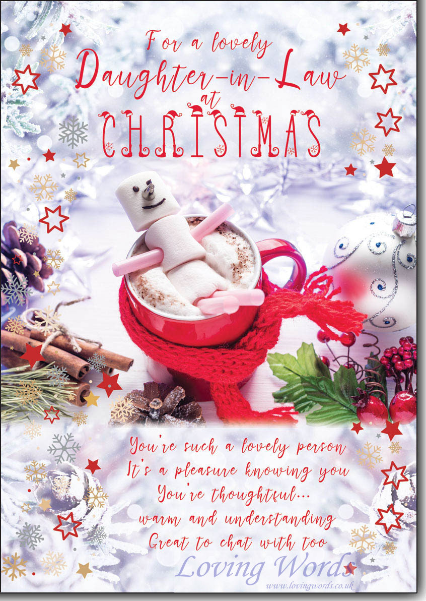 Daughter in Law Christmas Greeting Cards by Loving Words