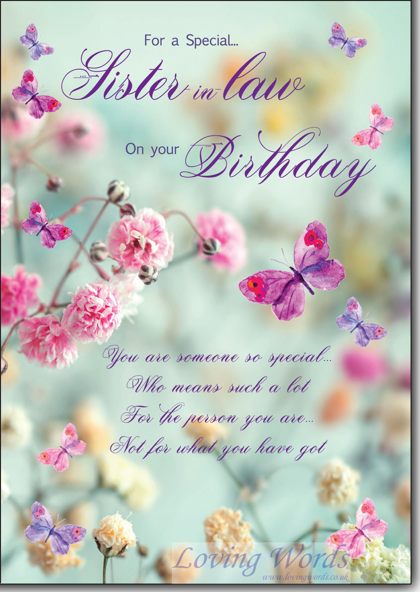 Special Sister in Law on your Birthday | Greeting Cards by Loving ...