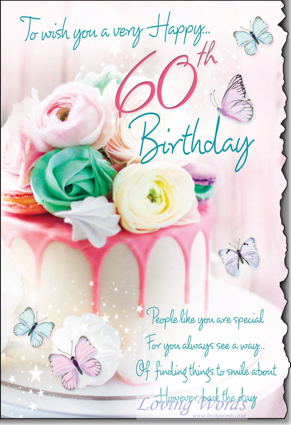 Female Happy 60th Birthday Greeting Card Hand Finishe - vrogue.co