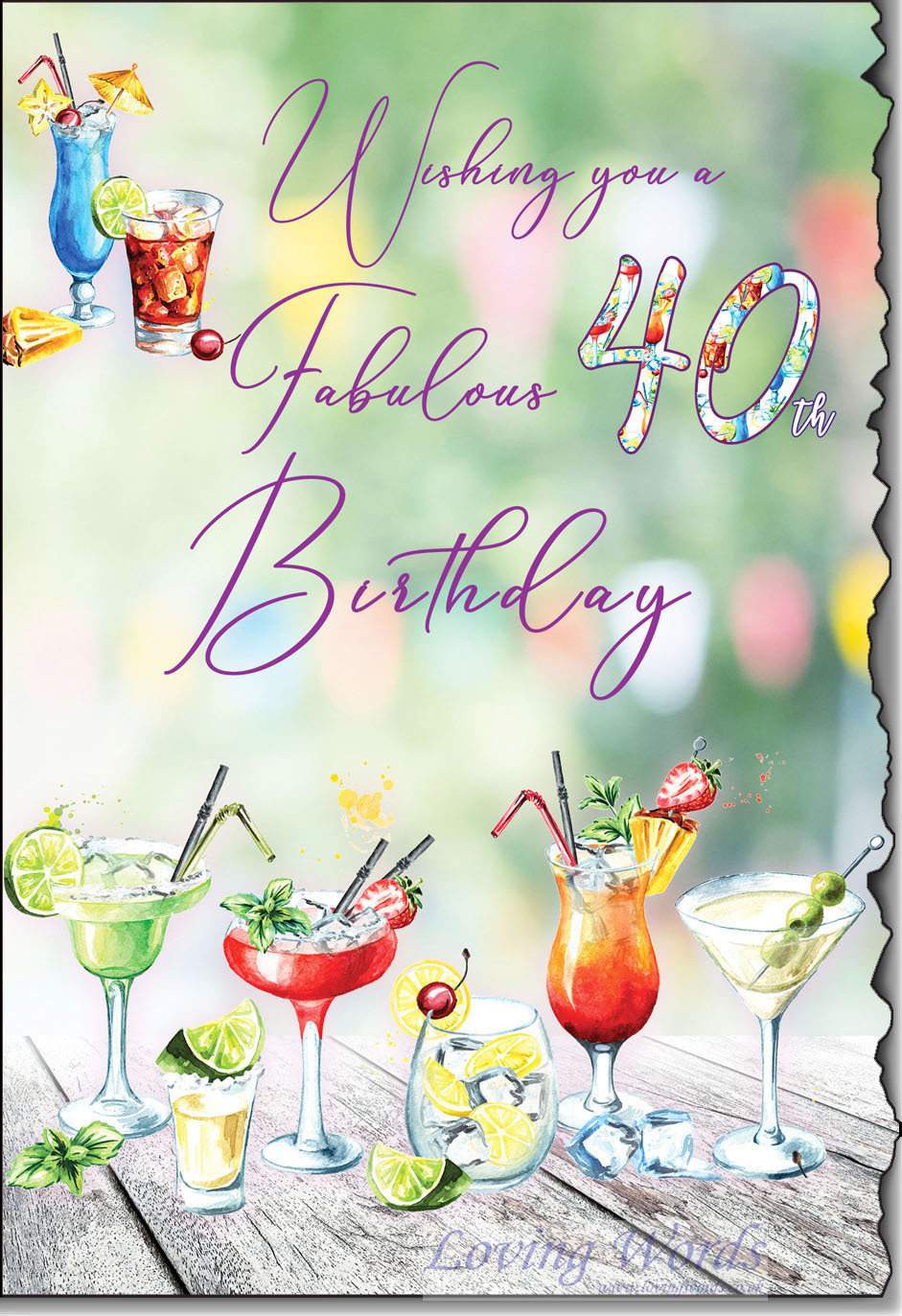 Happy 40Th Birthday (Female) Greeting Cards by Loving Words