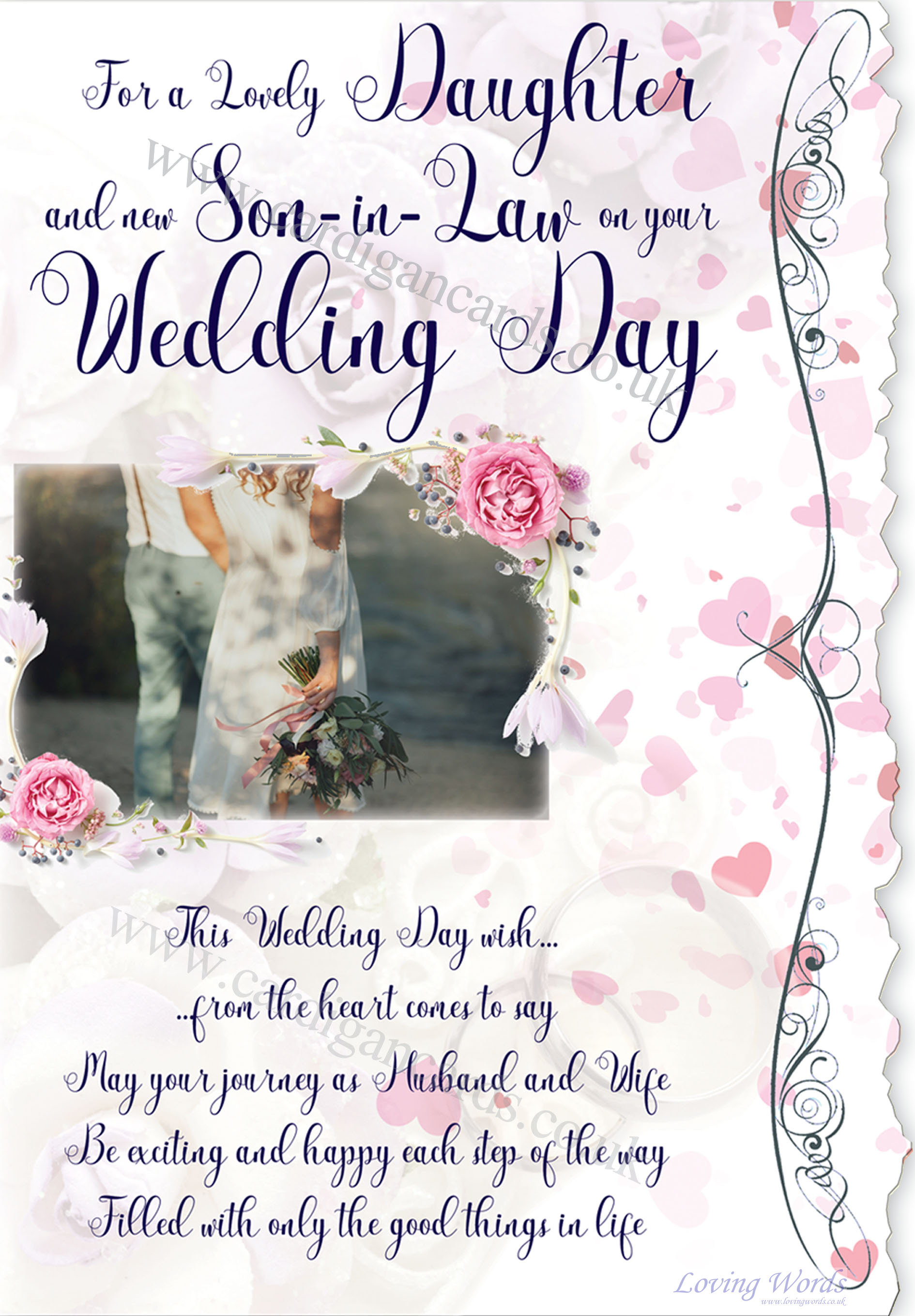 Daughter Son In Law Wedding Greeting Cards By Loving Words